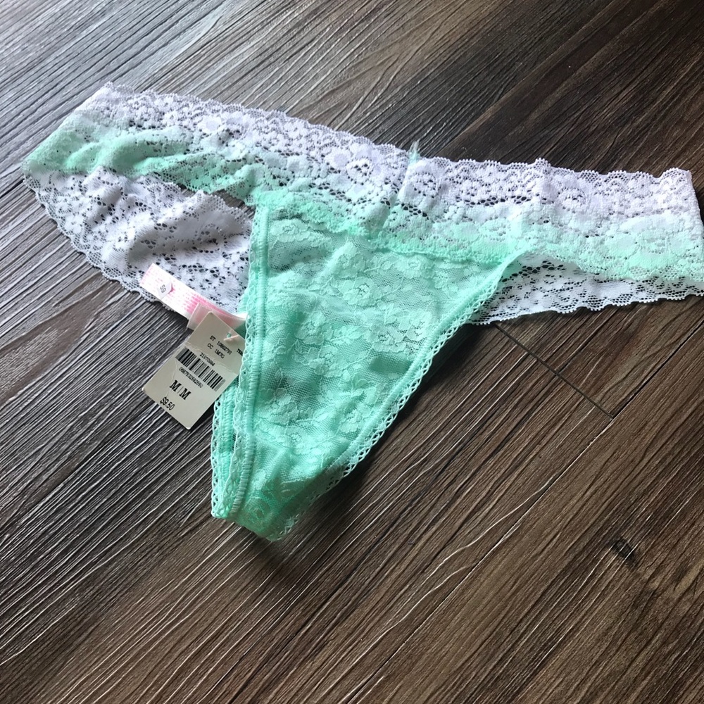 Light blue extra low rise thong